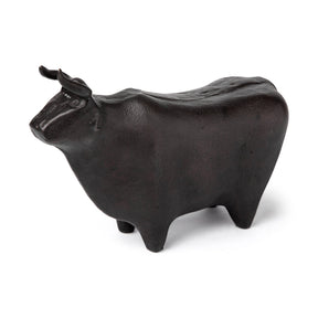Taurus II Black Cast Aluminum Bull Decorative Object by Mercana at Eve Furniture
