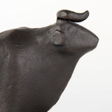 Taurus III (Set of 2) 9L x 4W Black Cast Aluminum Bull Bookends by Mercana at Eve Furniture
