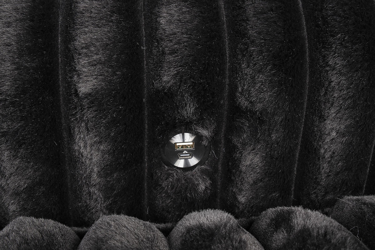 Tavedestrand Black Double Chaise Sofa