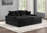 Tavedestrand Black Double Chaise Sofa