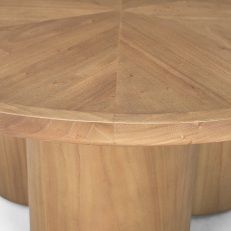 Tavi Medium Brown Round Coffee Table by Mercana at Eve Furniture