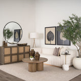 Tavi Medium Brown Round Coffee Table by Mercana at Eve Furniture