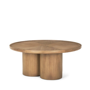 Tavi Medium Brown Round Coffee Table by Mercana at Eve Furniture