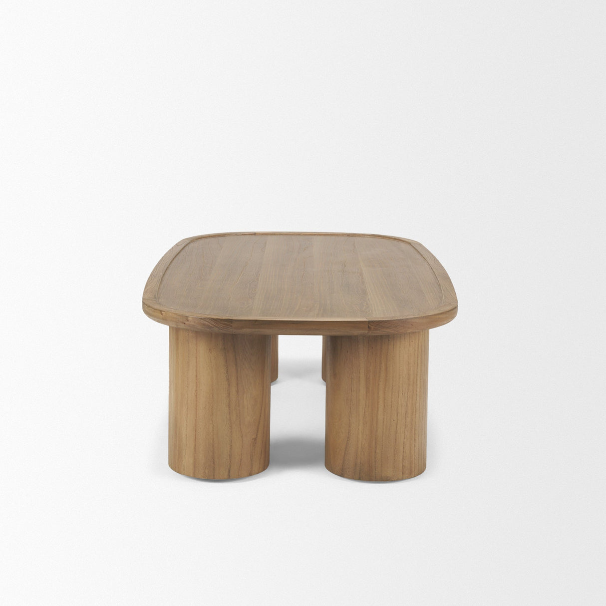 Tavi Rectangular Natural Brown w/ Column Legs Coffee Table by Mercana at Eve Furniture