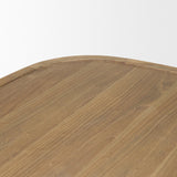 Tavi Rectangular Natural Brown w/ Column Legs Coffee Table by Mercana at Eve Furniture