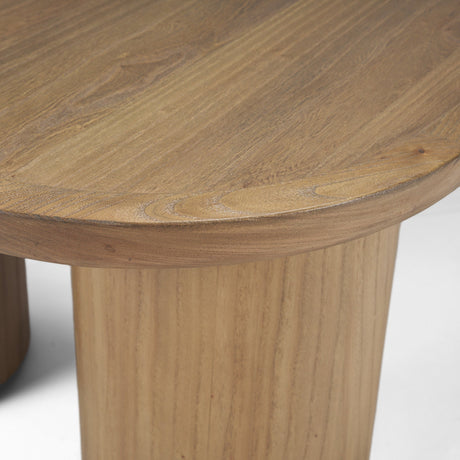 Tavi Rectangular Natural Brown w/ Column Legs Coffee Table by Mercana at Eve Furniture