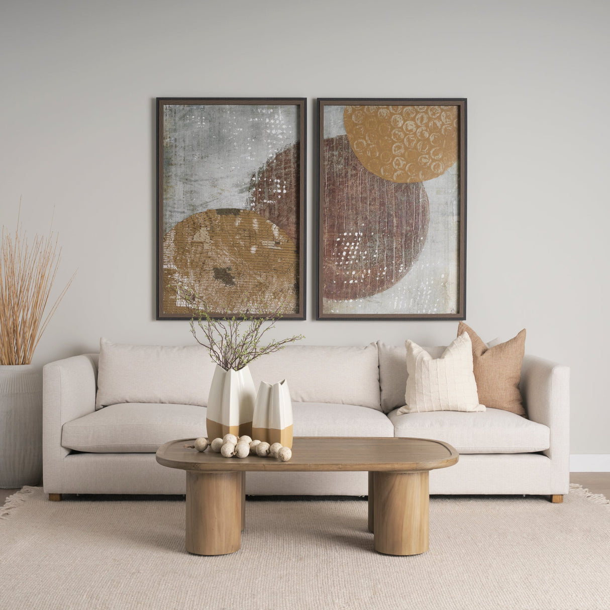 Tavi Rectangular Natural Brown w/ Column Legs Coffee Table by Mercana at Eve Furniture