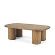 Tavi Rectangular Natural Brown w/ Column Legs Coffee Table by Mercana at Eve Furniture
