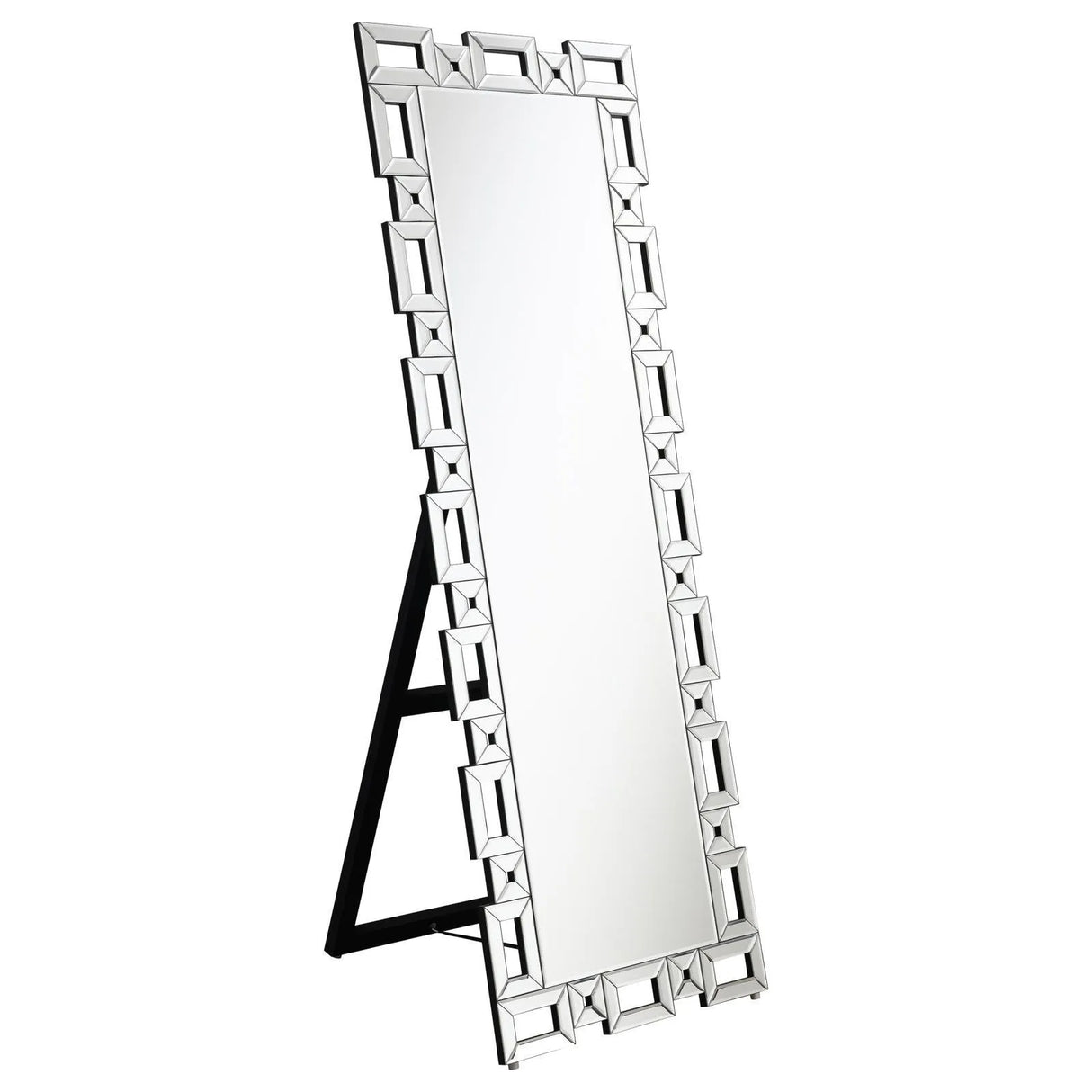 Tavin Geometric Frame Cheval Mirror by Coaster at Eve Furniture