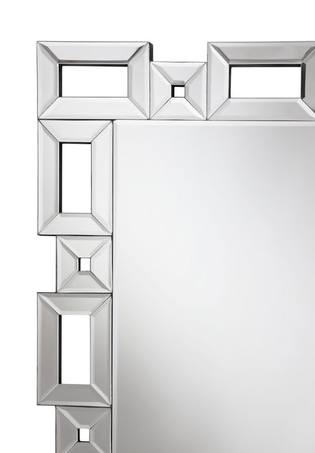 Tavin Geometric Frame Cheval Mirror by Coaster at Eve Furniture