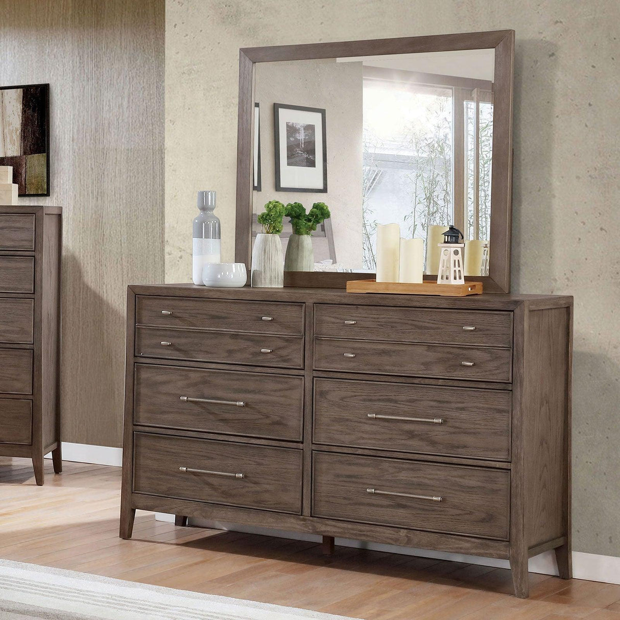 Tawana Warm Gray Dresser by Furniture of America at Eve Furniture