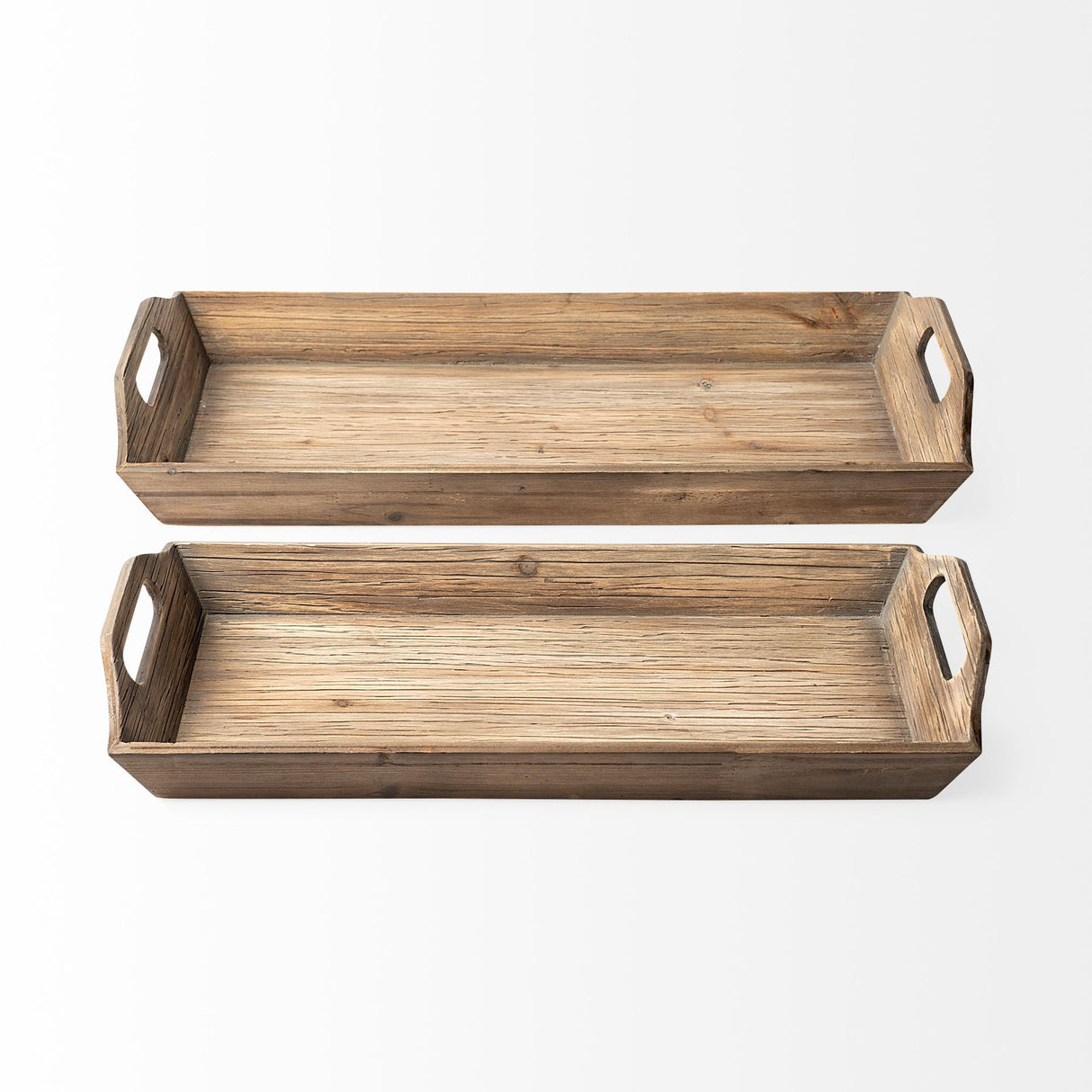 Tawny (Set of 2) Natural Wooden Trays by Mercana at Eve Furniture