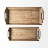 Tawny (Set of 2) Natural Wooden Trays by Mercana at Eve Furniture