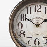 Taxz Metallic Brown Metal Hanging Table Clock by Mercana at Eve Furniture