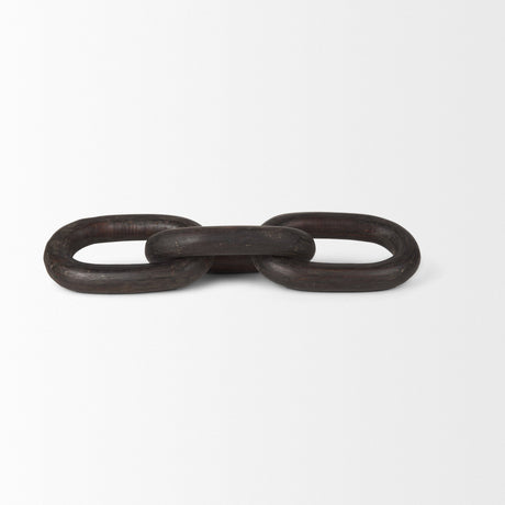 Tayla Large Black-Brown Wood Chain Link by Mercana at Eve Furniture