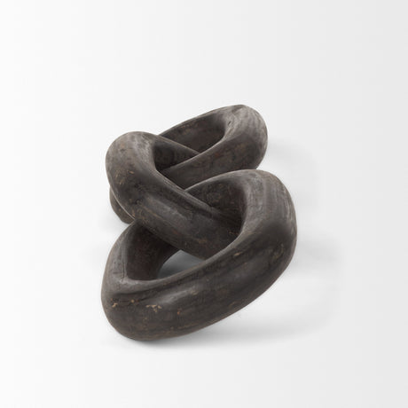 Tayla Large Black-Brown Wood Chain Link by Mercana at Eve Furniture