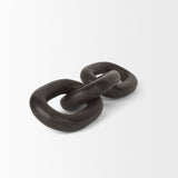 Tayla Large Black-Brown Wood Chain Link by Mercana at Eve Furniture
