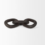 Tayla Large Black-Brown Wood Chain Link by Mercana at Eve Furniture