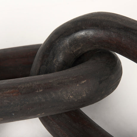 Tayla Large Black-Brown Wood Chain Link by Mercana at Eve Furniture