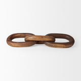 Tayla Large Medium Brown Wood Chain Link by Mercana at Eve Furniture