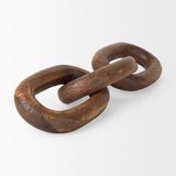 Tayla Large Medium Brown Wood Chain Link by Mercana at Eve Furniture