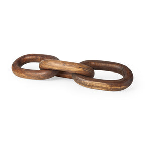 Tayla Large Medium Brown Wood Chain Link by Mercana at Eve Furniture