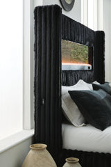 Tayleena Black King Upholstered Bed by Ashley at Eve Furniture