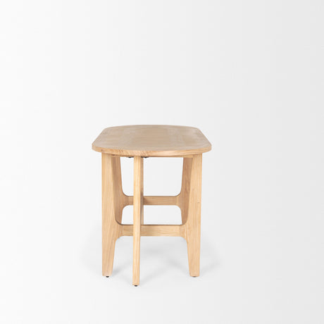 Taylin Light Brown Solid Wood Desk by Mercana at Eve Furniture