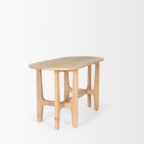 Taylin Light Brown Solid Wood Desk by Mercana at Eve Furniture