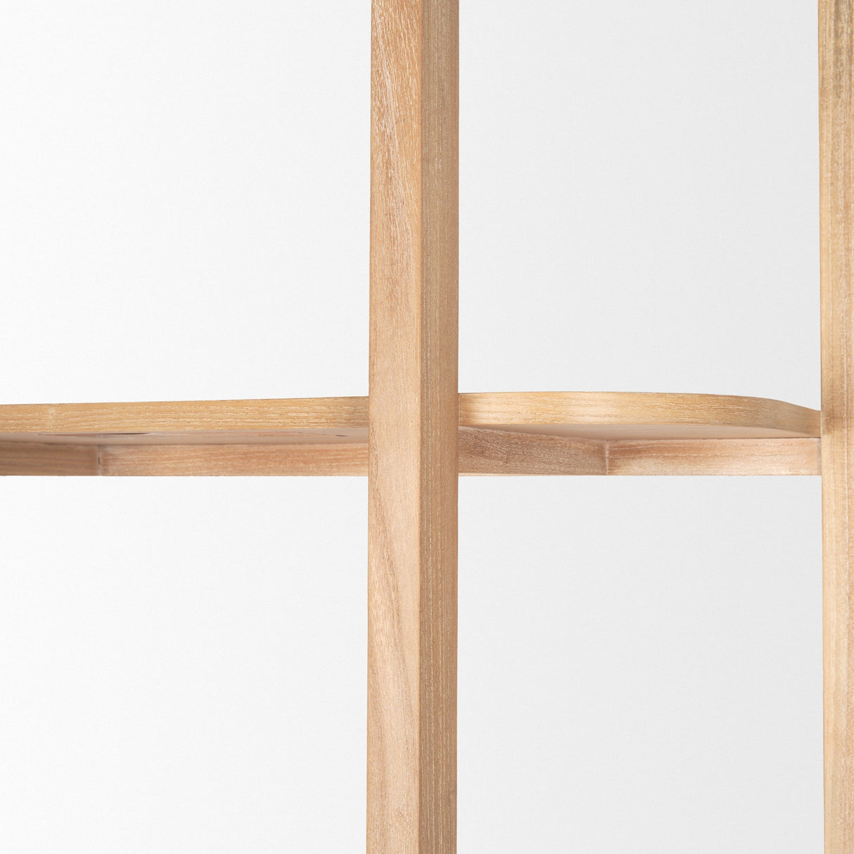 Taylin Light Brown Solid Wood Open Bookshelf by Mercana at Eve Furniture