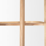 Taylin Light Brown Solid Wood Open Bookshelf by Mercana at Eve Furniture