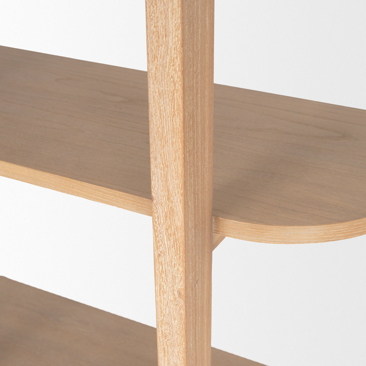 Taylin Light Brown Solid Wood Open Bookshelf by Mercana at Eve Furniture