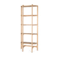 Taylin Light Brown Solid Wood Open Bookshelf by Mercana at Eve Furniture
