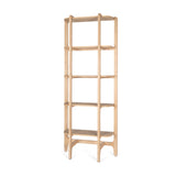 Taylin Light Brown Solid Wood Open Bookshelf by Mercana at Eve Furniture