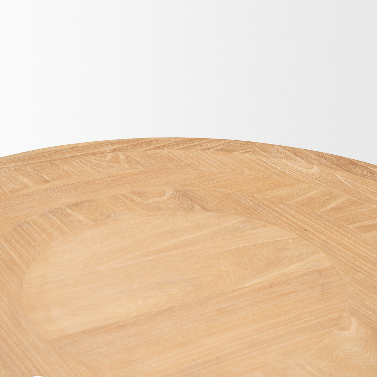 Taylin Light Brown Wood Round Coffee Table by Mercana at Eve Furniture