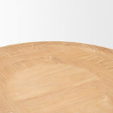Taylin Light Brown Wood Round Coffee Table by Mercana at Eve Furniture