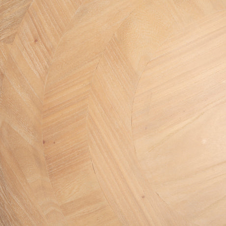 Taylin Light Brown Wood Round Coffee Table by Mercana at Eve Furniture