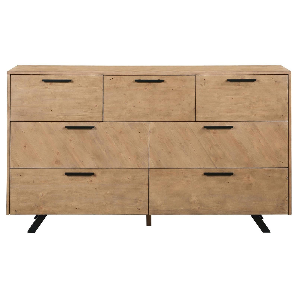 Taylor Light Honey Brown 7-Drawer Rectangular Dresser