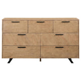 Taylor Light Honey Brown 7-Drawer Rectangular Dresser