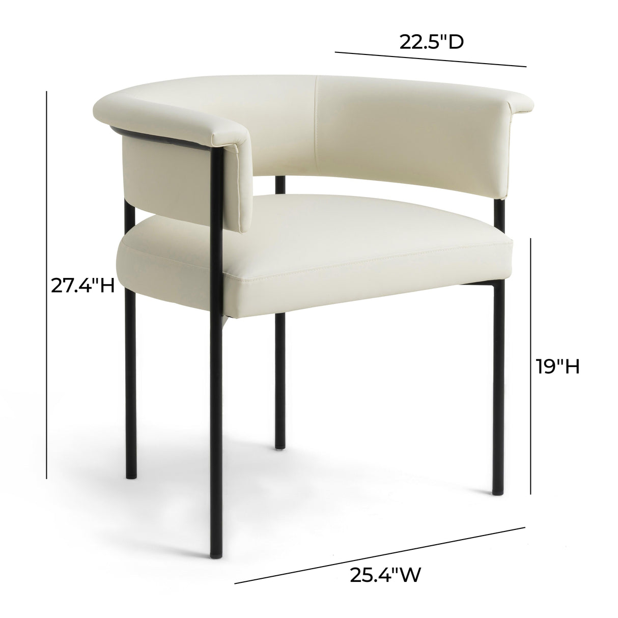 Taylor Performance Vegan Leather Dining Chair by TOV Furniture at Eve Furniture