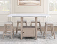 Taylor Tan Faux-Marble Counter Height Set by Steve Silver at Eve Furniture