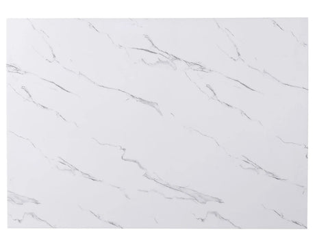 Taylor Tan Faux Marble Top 60″ Storage Counter Height Table by Steve Silver at Eve Furniture