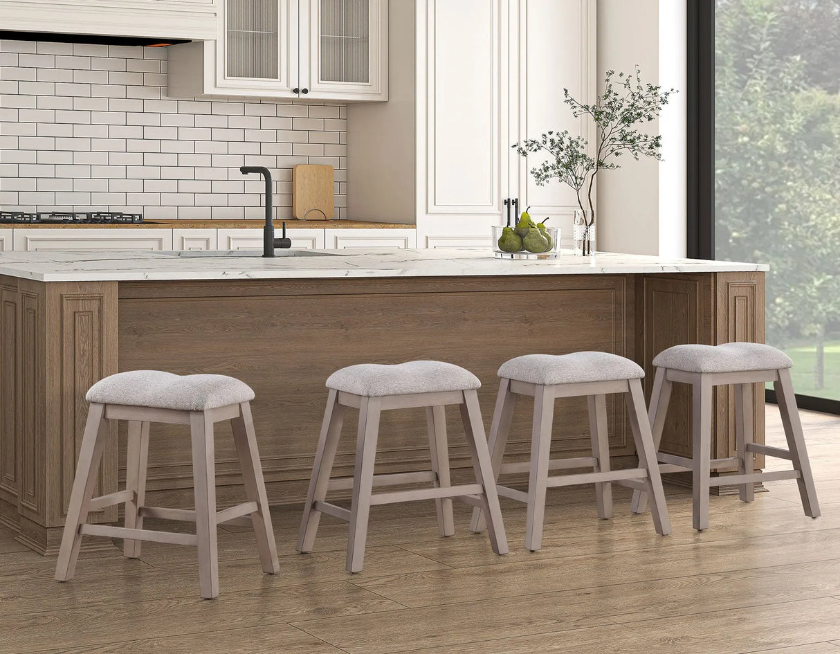 Taylor Tan/Gray 24″ Backless Counter Stool, Set of 2 by Steve Silver at Eve Furniture