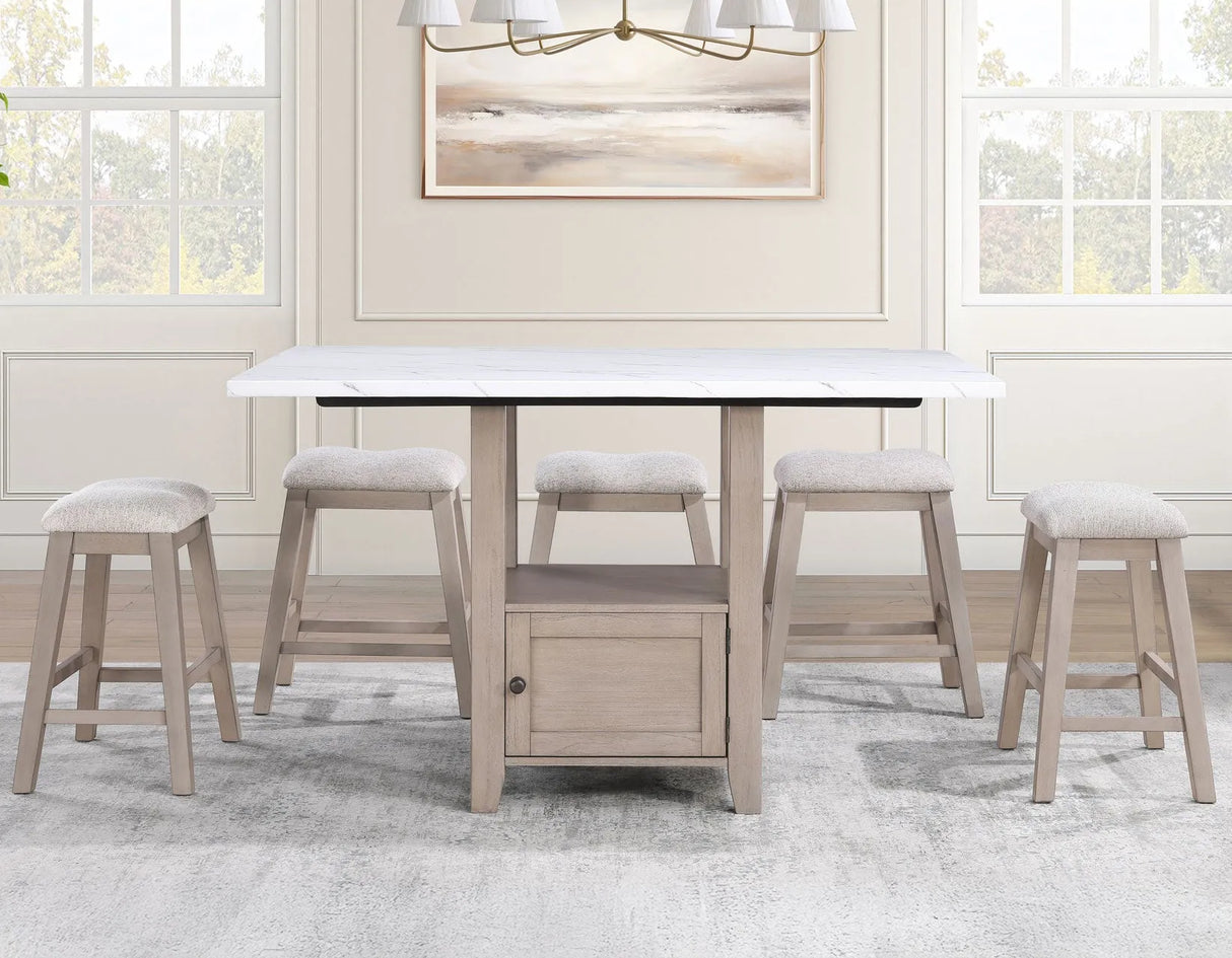 Taylor Tan/Gray 24″ Backless Counter Stool, Set of 2 by Steve Silver at Eve Furniture