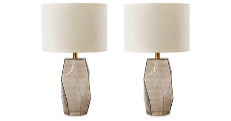 Taylow 2-Piece Table Lamp Set in Gray by Ashley at Eve Furniture