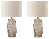 Taylow 2-Piece Table Lamp Set in Gray by Ashley at Eve Furniture