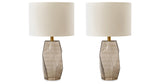 Taylow 2-Piece Table Lamp Set in Gray by Ashley at Eve Furniture