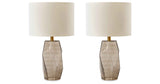 Taylow 2-Piece Table Lamp Set in Gray by Ashley at Eve Furniture
