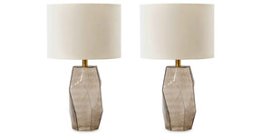 Taylow 2-Piece Table Lamp Set in Gray by Ashley at Eve Furniture