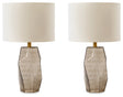 Taylow 2-Piece Table Lamp Set in Gray by Ashley at Eve Furniture